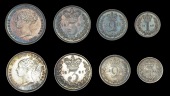 Victoria (1837-1901), 1885, 1886 (ESC 3542-3; S 3916) [8]. Extremely fine or better, first with light tone, second...