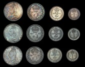 Victoria (1837-1901), 1890, 1891, 1892 (ESC 3548-50; S 3932) [12]. Extremely fine or better, all with attractive...