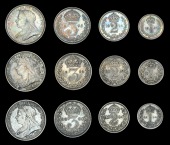 Victoria (1837-1901), 1893, 1894, 1895 (ESC 3551-3; S 3943) [12]. Extremely fine or better, all with attractive...