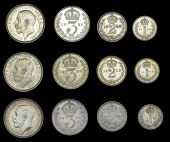 George V (1910-1936), 1923, 1924, 1925 (ESC 3983-5; S 4027) [12]. Extremely fine or better, all with attractive...