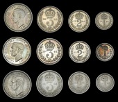 George VI (1936-1952), 1946, 1947, 1948 (ESC 4315-17; S 4086, 4091) [12]. Extremely fine or better, all with...