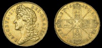 James II (1685-1688), Five Guineas, 1688, first bust, normal sceptres and large crowns, edge qvarto (MCE 119; S...