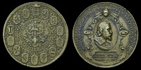 GERMANY, Death of Heinrich Julius of Brunswick-Wolfenbuttel, 1613, a copper medal, unsigned, shields arranged around...