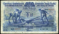 Currency Commission: Consolidated issues, The Provincial Bank of Ireland, Ten Pounds, 2 October 1931, 01PT 034575,...