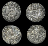 Henry VII (1485-1509), Profile issue, Halfgroats (2), Canterbury, mm. rose, 1.44g/7h, York, Abp Bainbridge, mm....