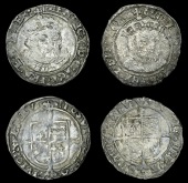 Henry VIII (1509-1547), Posthumous coinage, Groats (2), both Tower, mm. lis on rev. only, bust 4, Lombardic...