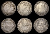 Elizabeth I (1558-1603), Second issue, Shillings (3), mm. cross-crosslet (2), mm. martlet, all bust 3C, 5.80g/11h,...