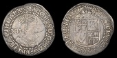 James I (1603-1625), Third coinage, Shilling, mm. lis, sixth bust, plume above shield, 5.69g/9h (N 2125; S 2669)....