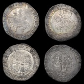 Charles I (1625-1649), Tower mint, Halfcrowns (2), both Gp III, mm. tun, sash flies from waist, 13.79g/11h; mm....
