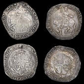 Charles I (1625-1649), Tower mint, Halfcrowns (2), both Gp IV, mm. star, 14.66g/7h, mm. triangle-in-circle,...