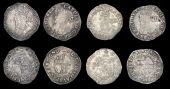 Charles I (1625-1649), Tower mint, Shillings (4), all Gp D, mm. crown, bust 2, 5.94g/9h; mm. tun (3), all bust 3,...