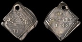 Charles I (1625-1649), Newark, Sixpence, 1646, richly jewelled crown, 2.76g/12h (Hird 267, same dies; SCBI Brooker...