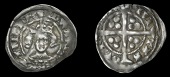 Edward III (1327-1377), Bp Hatfield, Pre-Treaty series C, mm. cross 1, tiny trefoil of pellets on bust, rev. reads...