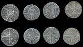 Edward I-II (1272-1327), Class 3c, dies Bb2, 1.43g/7h; class 3d, dies Cc1, 1.15g/3h; class 3g1, dies Ff2, 1.35g/11h;...