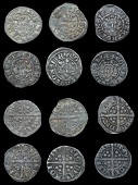 Edward I-II (1272-1327), Class 10cf3b1 (3), dies Aa1, 1.45g/3h, dies Hh2, 1.25g/12h, dies Kk1, 1.39g/1h; class...