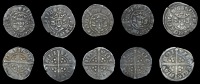 Edward I-II (1272-1327), Class 15bx, dies Aa1, broken-backed e in edwar, 1.41g/9h; class 15b (4), dies Cc1,...