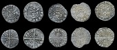 Edward I-II (1272-1327), Class 15b (5), dies Bb2, 1.01g/11h, dies Dd1, 1.41g/5h, dies Ff2, 1.45g/11h, dies Hh1,...