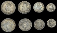 Charles II (1660-1685), Maundy set, undated, Twopence with single-arched crown (ESC 590; S 3391) [4]. Threepence and...