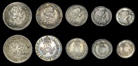 Charles II (1660-1685), Fourpence, 1679, Threepence, 1679, o of carolvs over a, Twopence, 1684, no stop after...
