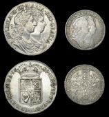 William and Mary (1688-1694), Halfcrown, 1689, second shield, edge primo, caul and interior frosted, no pearls;...
