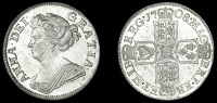 Anne (1702-1714), Shilling, 1708, third bust (ESC 1399; S 3610). Light flan flecking, otherwise virtually as struck...