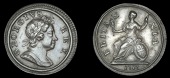 George I (1714-1727), Farthing, 1717 (Cooke 458; BMC 783; S 3661). About extremely fine, chocolate patina 	£600-800
