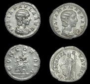Roman Imperial Coinage, Julia Paula, Denarius, Rome, 219, rev. Concordia seated left, holding patera, 3.06g (RIC...