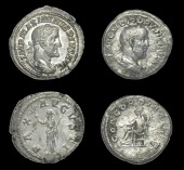 Roman Imperial Coinage, Maximinus I, Denarius, Rome, 235-6, rev. Pax standing left, holding olive branch and...