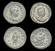 Roman Imperial Coinage, Philip II (as Cæsar), Antoninianus, Rome, 244-6, rev. Philip II standing right, holding...