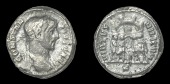 Roman Imperial Coinage, Constantius I (as Cæsar), Argenteus, Rome, 295-7, laureate bust right, rev. four princes...