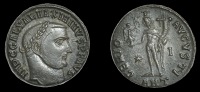 Roman Imperial Coinage, Maximinus II, Follis, Antioch, 311-12, laureate bust right, rev. Genius standing left,...