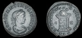 Roman Imperial Coinage, Constantine II (as Cæsar), Follis, Lugdunum, 321, laureate, draped and cuirassed bust...