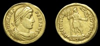 Roman Imperial Coinage, Valens, Solidus, Antioch, 364, diademed, draped and cuirassed bust right, rev. Emperor...