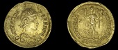 Roman Imperial Coinage, Arcadius, Tremissis, Constantinople, 397-402, pearl-diademed, draped and cuirassed bust...