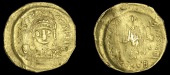 Byzantine Coinage, Justinian I, Solidus, Constantinople, 542-6, helmeted and cuirassed bust facing, holding globus...