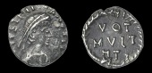 Byzantine Coinage, Justinian I, Siliqua, Carthage, 533-7, diademed, draped and cuirassed bust right, rev. vot mvlt...