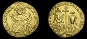 Byzantine Coinage, Basil I, Solidus, Constantinople, 867-79, Christ enthroned facing, rev. crowned busts of Basil...