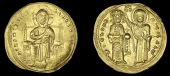 Byzantine Coinage, Romanus III, Histamenon Nomisma, Constantinople, c. 1028-34, Christ enthroned facing, wearing...