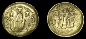 Byzantine Coinage, Romanus IV, Histamenon Nomisma, Constantinople, 1068-71, Michael standing facing, holding labarum...
