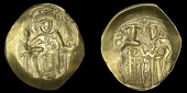 Byzantine Coinage, EMPIRE OF NICÆA, John III, Hyperpyron, Magnesia, 1222-54, Christ nimbate enthroned, raising...