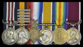 A Great War M.M. group of six awarded to Sergeant A. J. Thomas, Military Mounted Police, late 2nd Life...