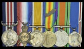 A Great War M.M. group of six awarded to Sergeant W. R. Jupp, Military Foot Police, who was wounded by shellfire in...