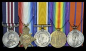 A Great War M.M. group of five awarded to Lance-Corporal G. E. Buck, Military Mounted Police

Military Medal,...