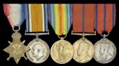Five: Corporal H. J. Stiff, Military Foot Police

1914-15 Star (P.1412. L-Cpl., M.F.P.); British War and Victory...