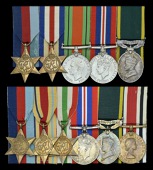 Six: Private S. J. Virgoe, Royal Military Police
1939-45 Star; Africa Star; Italy Star; War Medal 1939-45;...