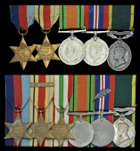 Six: Sergeant J. Evins, Royal Military Police
1939-45 Star; Africa Star, clasp, 1st Army; Italy Star; Defence and...