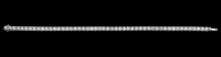 A diamond line bracelet, mounted in 18ct white gold, and set throughout with brilliant-cut diamonds, each in four...