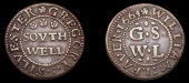 Southwell, Gregory Silvester and William Leaver, Halfpenny, 1664, 2.23g/12h (PMP 131; N 3558; BW. 116). Good fine;...