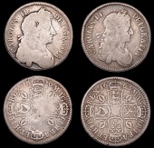 Charles II (1660-1685), Halfcrowns (2), 1663, first bust, xv, 1679, fourth bust, tricesimo primo (S 3361, 3367) [2]....