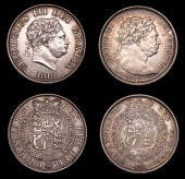 George III (1760-1820), Halfcrowns (2), 1817 large head, 1818 (S 3788-9) [2]. Nearly extremely fine, but both...